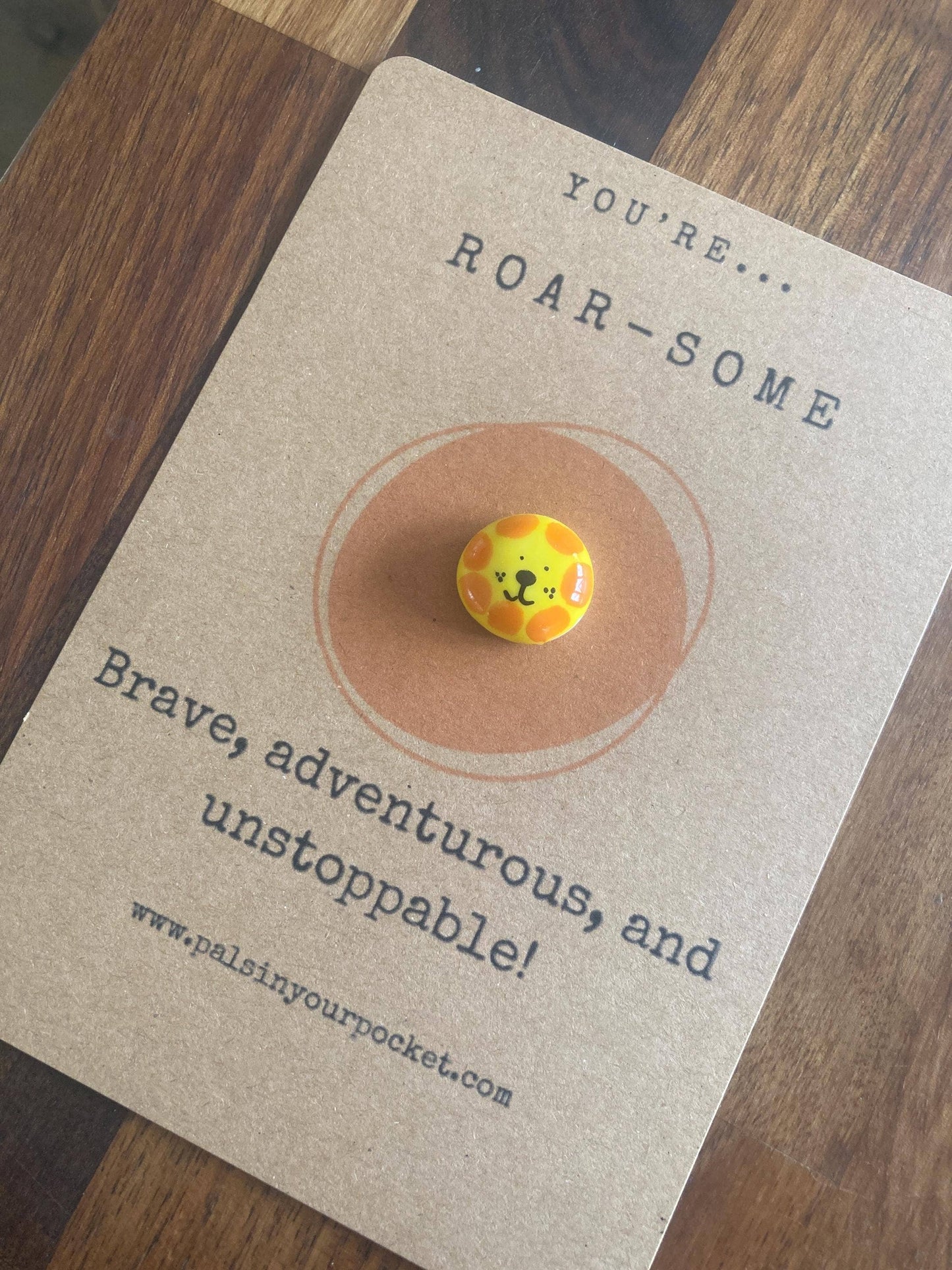 Pals in your Pocket - Lion Pebble Encouragement
