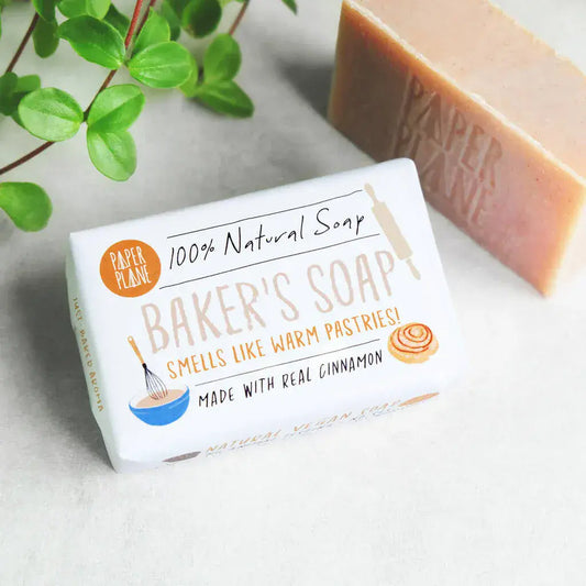 Paper Plane Cinnamon Baker's Soap - Natural Cinnamon Scented Bar