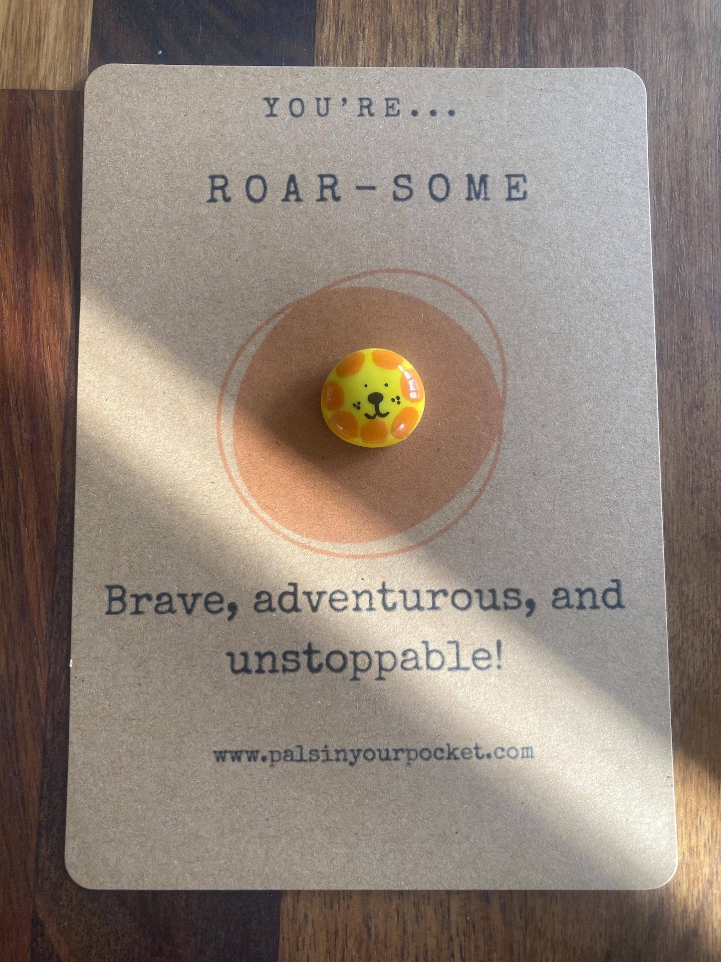 Pals in your Pocket - Lion Pebble Encouragement