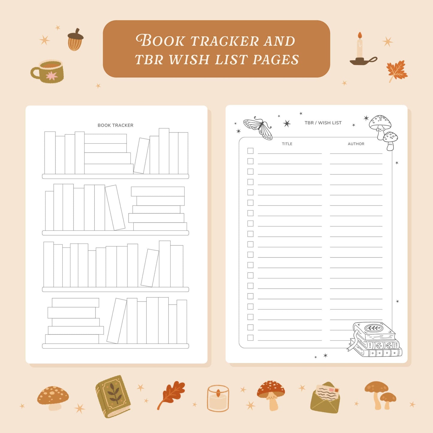 Hopscotch Paper Co. - Cosy Season Reading Journal – 50 Book Review Notebook