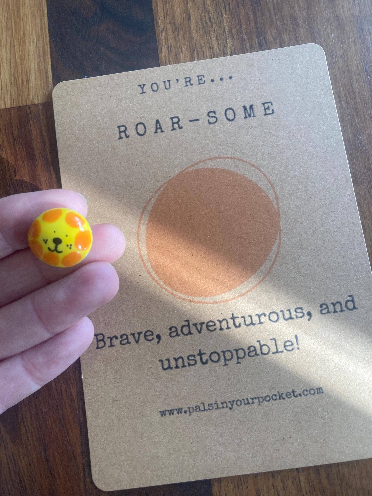 Pals in your Pocket - Lion Pebble Encouragement