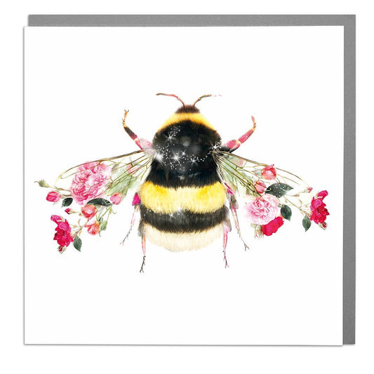 Bumble Bee Greeting Card – Lola Design Wildlife Botanical Card