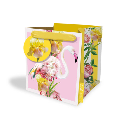 Flamingo Small Square Gift Bag – Lola Design Botanical Gift Packaging