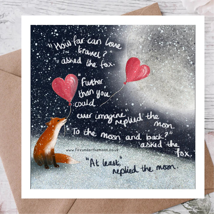 To The Moon Greetings Card