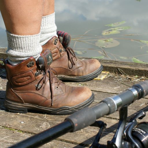 J Alex Swift Wool Fisherman's Socks by Pond - Outdoor Walking Socks