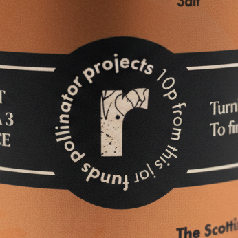 Mustard & Honey Dressing label close-up