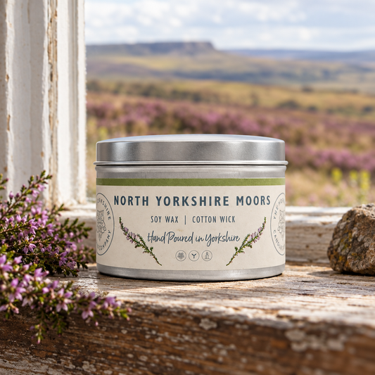 North Yorkshire Moors candle lifestyle photo