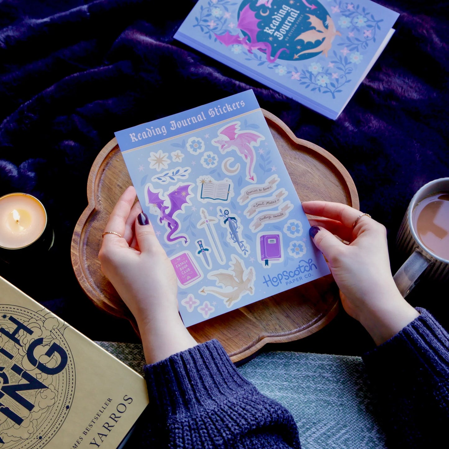 Reading Journal Sticker Sheet – Fantasy & Romantasy Journaling Gift | Hopscotch Paper Co.