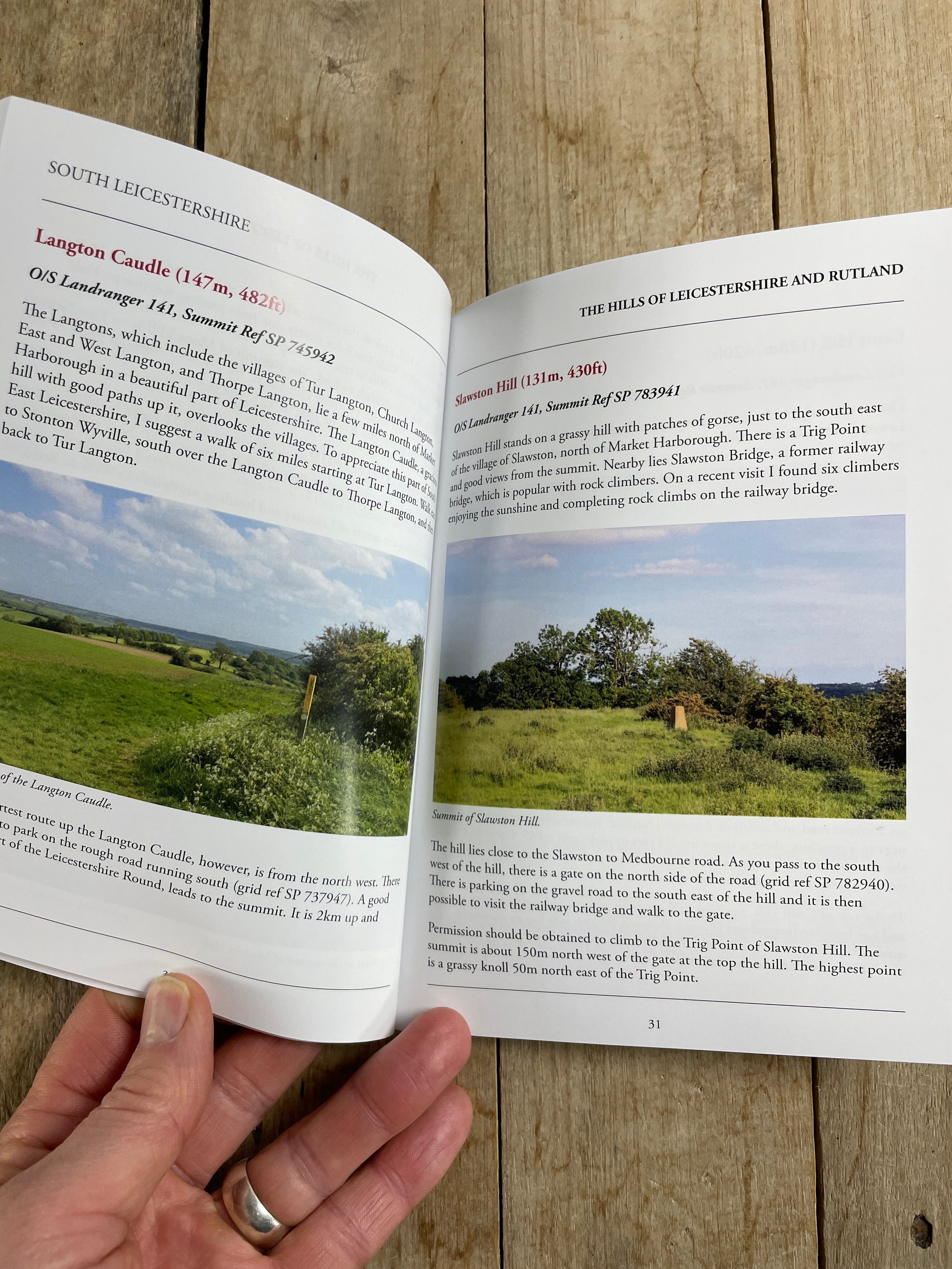 Hills of Leicestershire nd Rutland inside the book