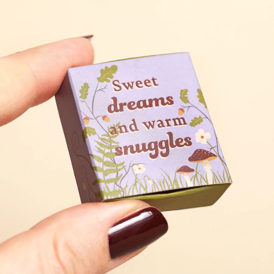 Tiny matchbox gift featuring a cute ceramic fox, perfect pocket-sized woodland nature gift