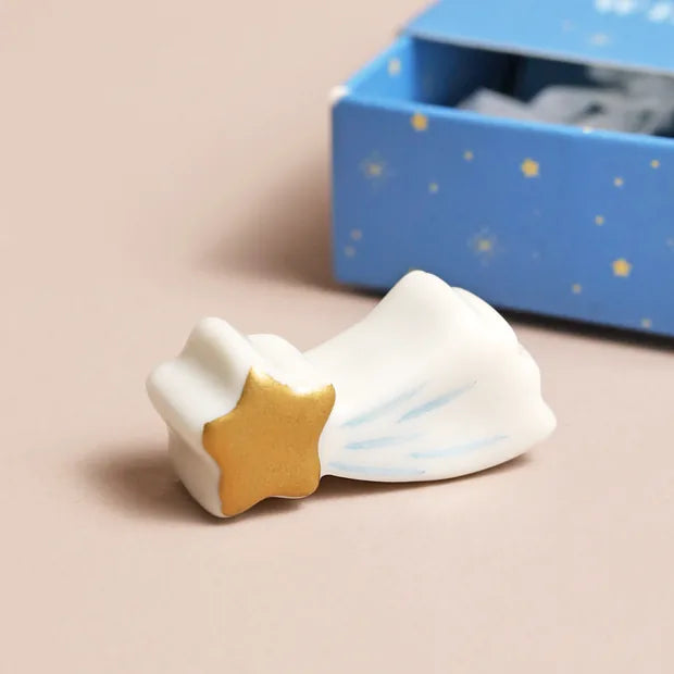 Tiny matchbox gift featuring a ceramic star, perfect pocket-sized inspirational wish token